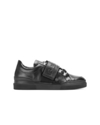 Baskets basses en cuir noires Balmain