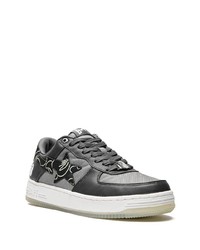 Baskets basses en cuir noires A Bathing Ape