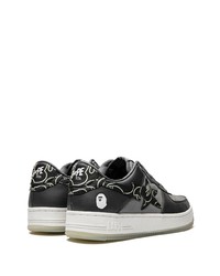 Baskets basses en cuir noires A Bathing Ape