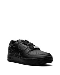 Baskets basses en cuir noires A Bathing Ape