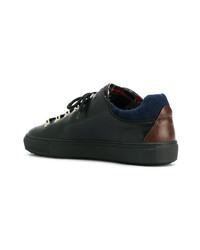 Baskets basses en cuir noires DSQUARED2