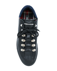 Baskets basses en cuir noires DSQUARED2