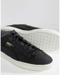 Baskets basses en cuir noires Puma