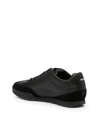 Baskets basses en cuir noires Hugo