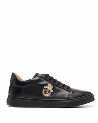 Baskets basses en cuir noires Billionaire