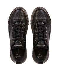 Baskets basses en cuir noires Giuseppe Zanotti