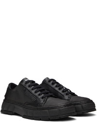 Baskets basses en cuir noires Viron