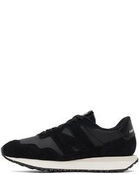 Baskets basses en cuir noires New Balance