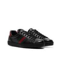 Baskets basses en cuir noires Gucci