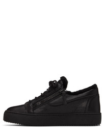 Baskets basses en cuir noires Giuseppe Zanotti