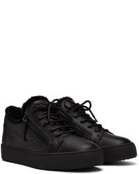 Baskets basses en cuir noires Giuseppe Zanotti