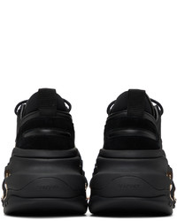 Baskets basses en cuir noires Balmain