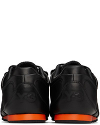 Baskets basses en cuir noires Y-3