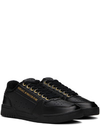 Baskets basses en cuir noires VERSACE JEANS COUTURE