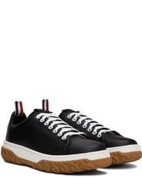 Baskets basses en cuir noires Thom Browne