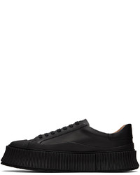 Baskets basses en cuir noires Jil Sander