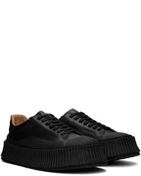 Baskets basses en cuir noires Jil Sander