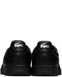 Baskets basses en cuir noires Lacoste