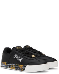 Baskets basses en cuir noires VERSACE JEANS COUTURE