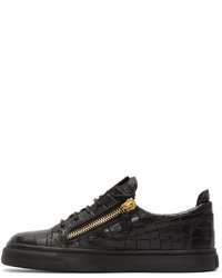 Baskets basses en cuir noires Giuseppe Zanotti