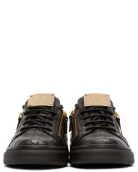 Baskets basses en cuir noires Giuseppe Zanotti