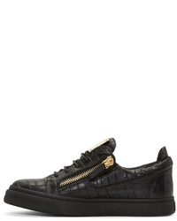 Baskets basses en cuir noires Giuseppe Zanotti