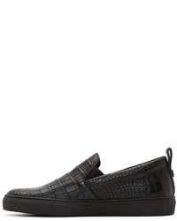 Baskets basses en cuir noires Christopher Kane