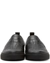 Baskets basses en cuir noires Christopher Kane