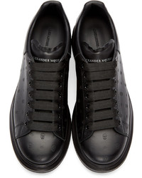 Baskets basses en cuir noires Alexander McQueen