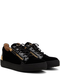 Baskets basses en cuir noires Giuseppe Zanotti