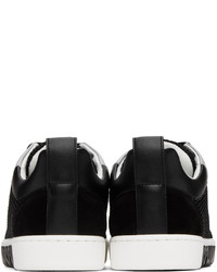 Baskets basses en cuir noires Moschino