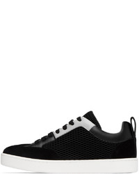 Baskets basses en cuir noires Moschino