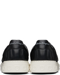 Baskets basses en cuir noires Ferragamo