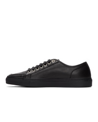 Baskets basses en cuir noires Brioni