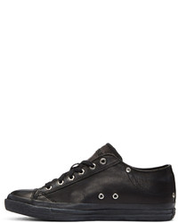 Baskets basses en cuir noires Diesel