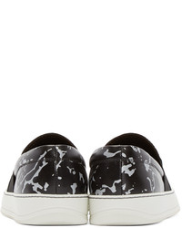 Baskets basses en cuir noires Lanvin