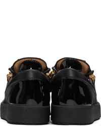 Baskets basses en cuir noires Giuseppe Zanotti