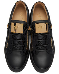 Baskets basses en cuir noires Giuseppe Zanotti