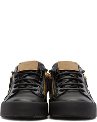 Baskets basses en cuir noires Giuseppe Zanotti