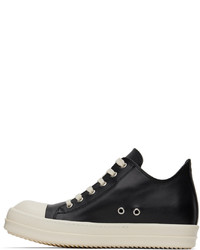 Baskets basses en cuir noires Rick Owens