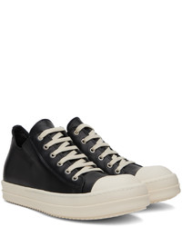 Baskets basses en cuir noires Rick Owens