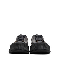 Baskets basses en cuir noires Jil Sander