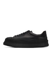 Baskets basses en cuir noires Jil Sander