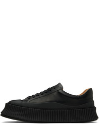 Baskets basses en cuir noires Jil Sander