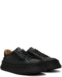 Baskets basses en cuir noires Jil Sander