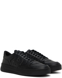 Baskets basses en cuir noires BOSS