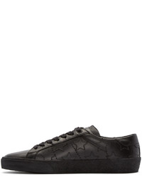 Baskets basses en cuir noires Saint Laurent