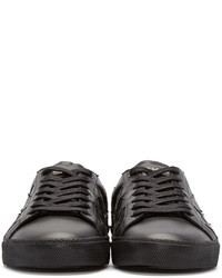 Baskets basses en cuir noires Saint Laurent