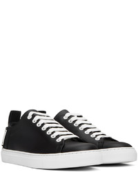 Baskets basses en cuir noires Moschino