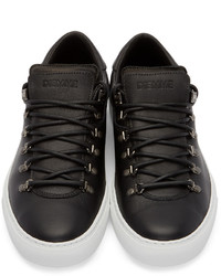 Baskets basses en cuir noires Diemme